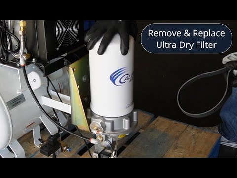 California Air Tools 98% Air Dryer Ultra Dry Cartridge Service Kit showing desiccant beads cartridge housing and O-rings for moisture removal performance