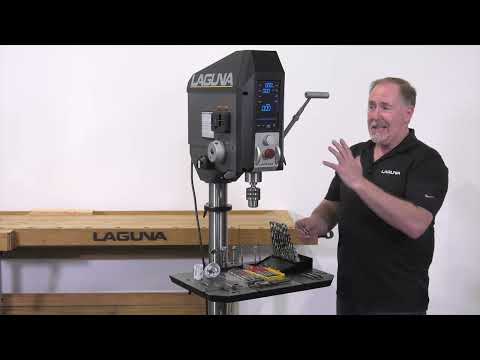 Laguna DP:20 1.5 HP 110-120V Drill Press MDP20-1 hands-on control panel operation with variable speed adjustment