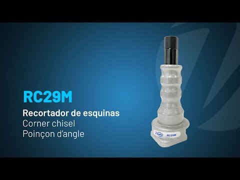 Virutex RC29M Square Corner Chisel For Door Mortises displayed in product demo screen highlighting precision mortising capability