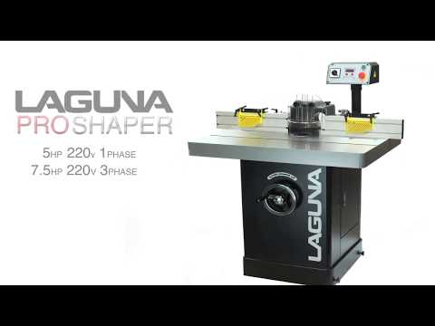 Laguna Pro Shaper MSHAP5030-0130 5HP 1 Phase spindle shaper with precision fence system and industrial control panel