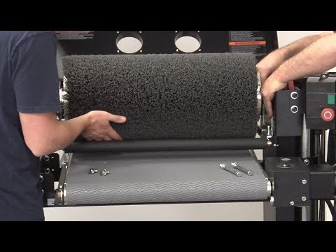Laguna SuperMax SuperBrush Double Brush Sander distressing wood surface application example
