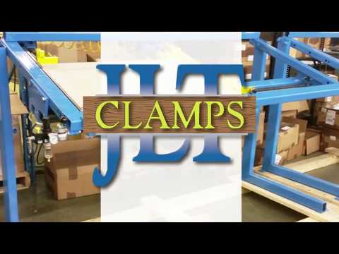 JLT #717C Cabinet Door Clamp close-up of dual clamp mechanism with synchronized pressure bars for secure door holding