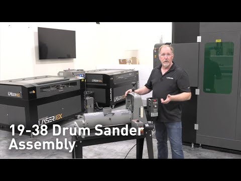 Laguna SuperMax 19-38 Drum Sander SUPMX-71938-D assembly and setup instructional video preview