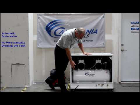 California Air Tools 20040SPCAD Ultra Quiet and Oil-Free 4.0 Hp Air Compressor in Sound Proof Cabinet with Auto Drain Valve in workshop operation