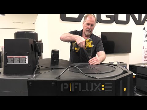 Laguna P|Flux: 1 MDCPF15110 dust collector connected to woodworking machinery in shop environment