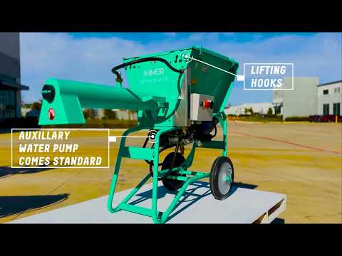 IMER SPIN 30 Continuous Mixer 1106152 portable construction mixing machine with heavy-duty steel frame and pneumatic transport wheels