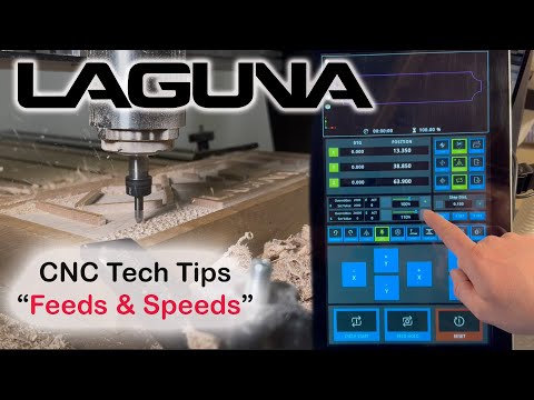 Laguna KX|24 KX2401 CNC router cutting material with visible toolpath and chips