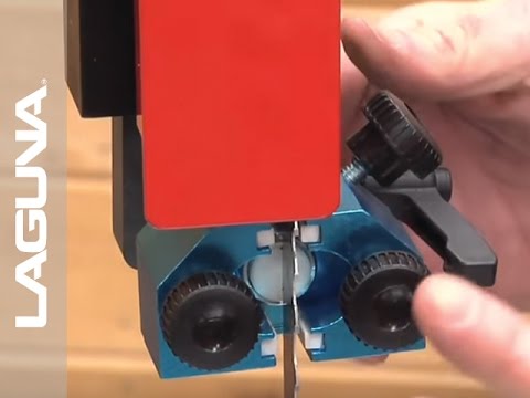 Laguna Mini Guides ABMG001 installed on bandsaw demonstrating enhanced blade stability and control during operation