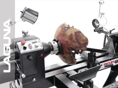 Laguna Revo 18|36 Lathe 220V MLAREVO 1836-220 live turning demonstration with precision tool control