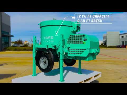 IMER MIX 360 Vertical Shaft Mixer towable heavy-duty construction mixer with large-capacity drum and professional-grade paddle mixing system