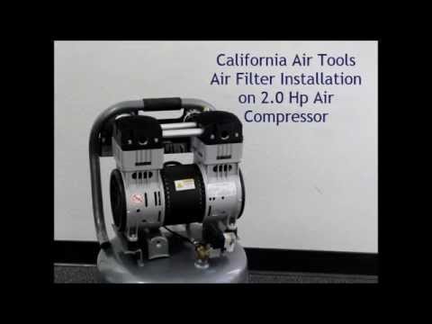 California Air Tools SP-9421-22060 (220v 60hz 1-phase) 2.0 Hp Ultra Quiet & Oil-Free Pump/Motor side profile showing airflow system and cooling structure