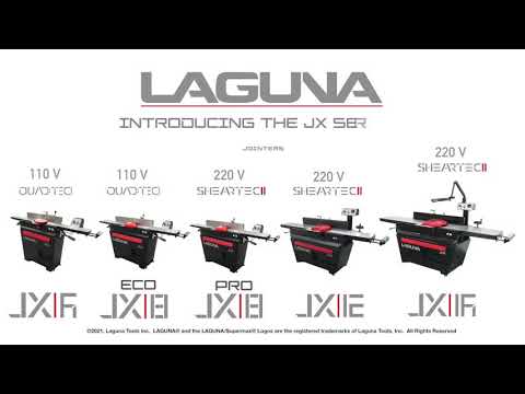Laguna JX|6 Quadtec: II Jointer 506601 control panel and adjustment settings for accurate depth and fence positioning
