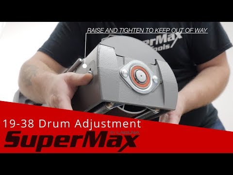 Laguna SuperMax 19-38 Drum Sander SUPMX-71938-D assembly and setup instructional video preview