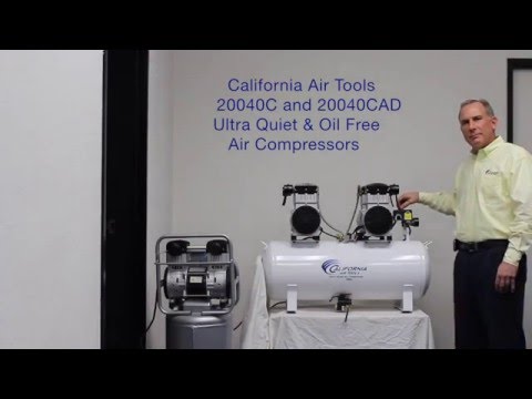 California Air Tools 20040C Powerful 4.0 Hp Ultra Quiet & Oil-Free Air Compressor product presentation with speaker explaining features
