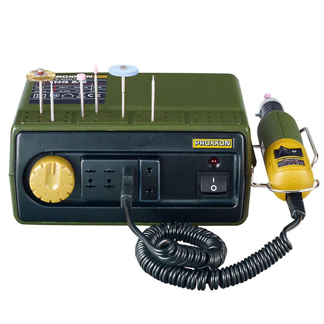 Proxxon NG 5/E heavy-duty AC adapter transformer, SKU 38704, additional product photo of the power adapter.