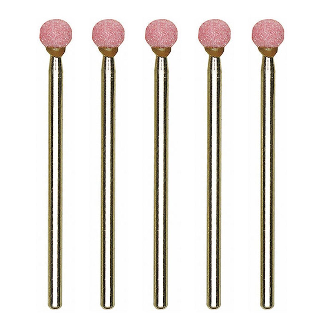 Proxxon 28772 aluminum-oxide mounted points, round shape, pack of 5 for rotary tools