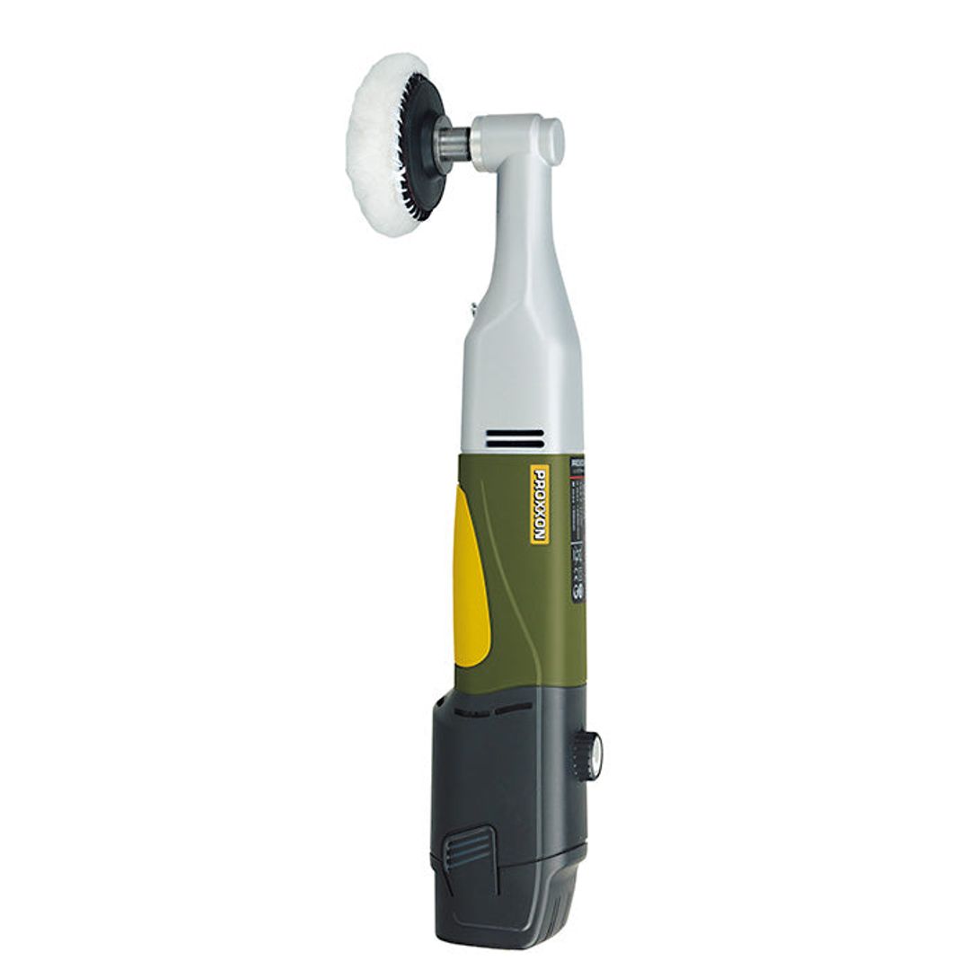 Proxxon 29822 WP/A cordless angle polisher, close-up detail