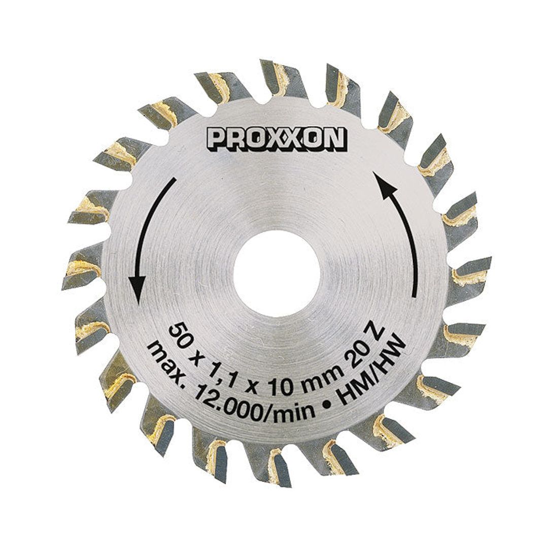 Proxxon 28017 carbide-tipped saw blade, 20 teeth, 2 inch diameter, for the KS 115 saw