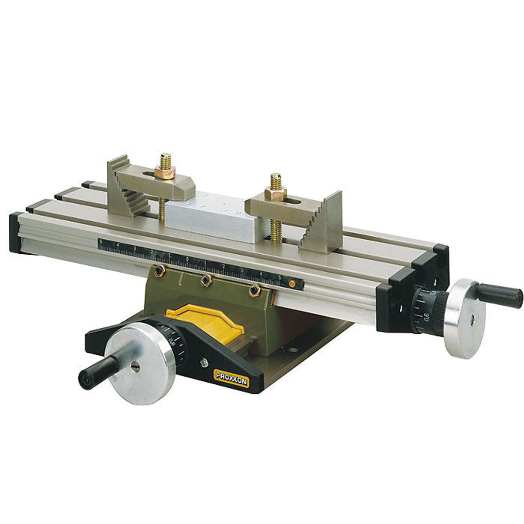 Proxxon KT 70 MICRO compound table, SKU 27100, an X-Y cross table for precise workpiece positioning.