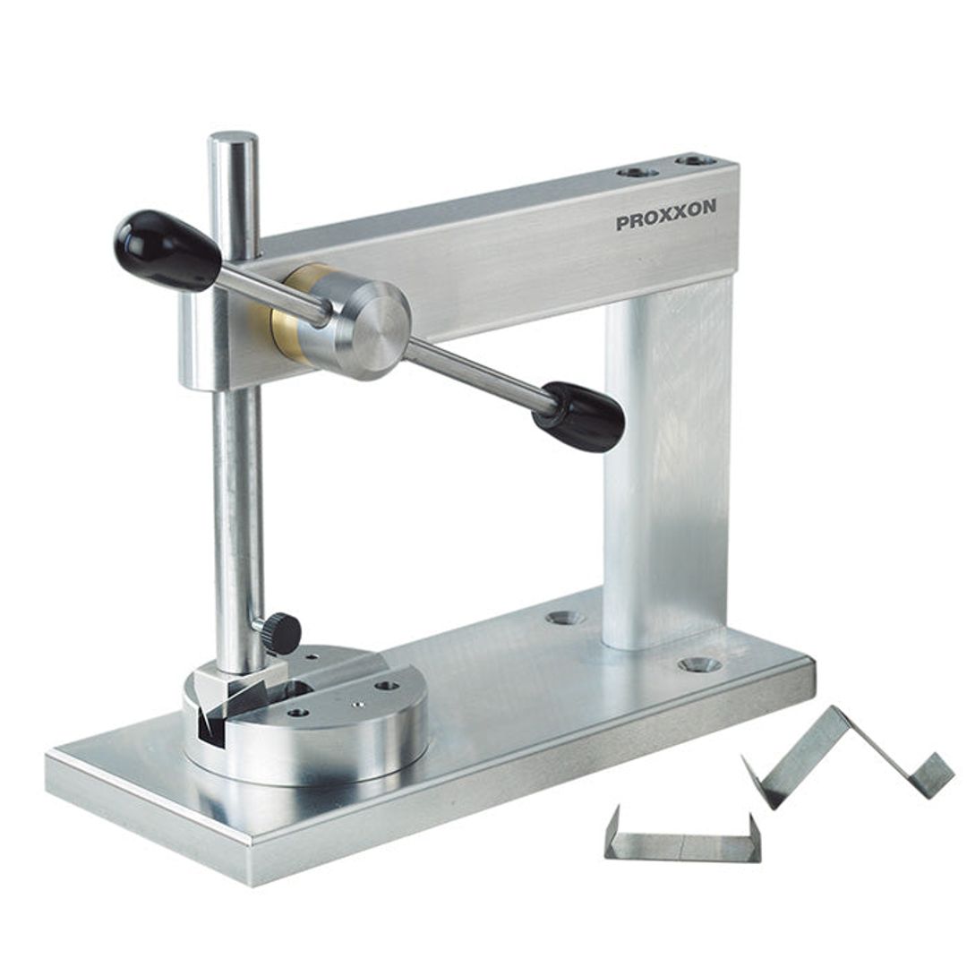 Proxxon MP 120 micro-press, SKU 27200, a benchtop arbor press for precision assembly work.