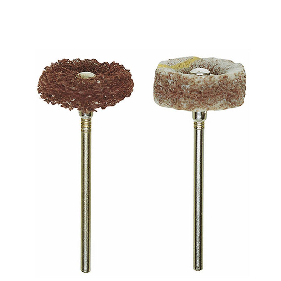 Proxxon nylon fleece brushes, 2 pieces, Ø 13/16 inch, SKU 28282, for rotary tool polishing and deburring.