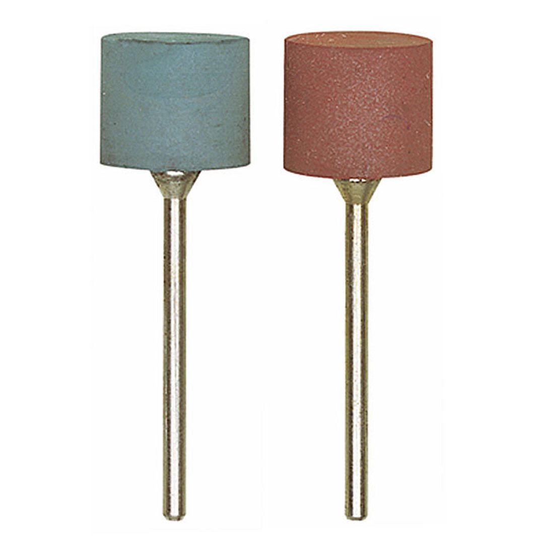 Proxxon silicon carbide mounted points, cylindrical shape, 2 pieces, SKU 28295, for rotary tool grinding.
