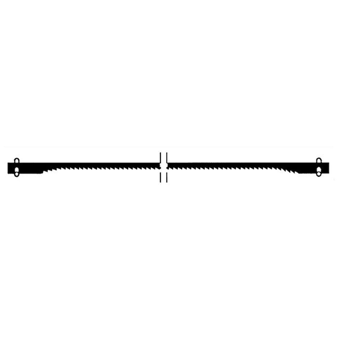 Proxxon pin-end scroll saw blades, fine tooth (25 TPI), set of 12, SKU 28745, for detailed, smooth cuts.