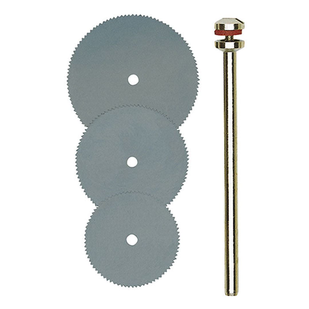 Proxxon 28830 spring steel cut-off blades, set of 3, for metal cutting attachments
