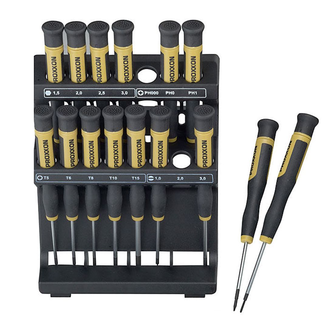 Proxxon 28148 micro screwdriver set, 16 pieces, for precision electronics and hobby work
