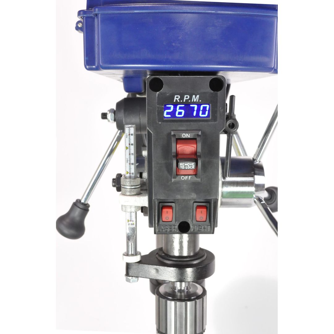 RIKON 30-212VS 12" VS drill press with digital readout and laser