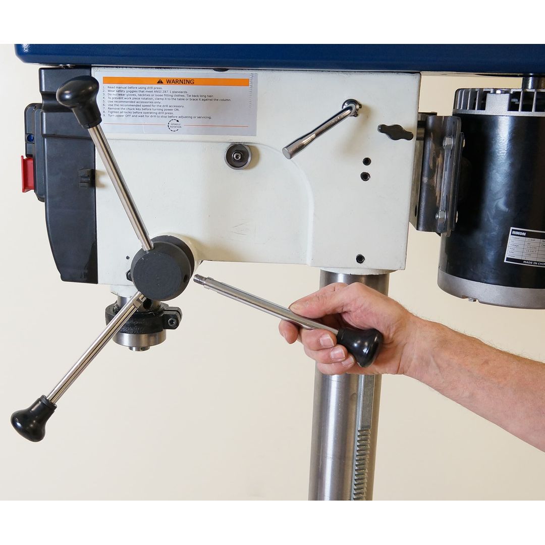 RIKON 30-217 17" variable speed 1.5 HP drill press w/6" quill travel & digital RPM readout 200-2200