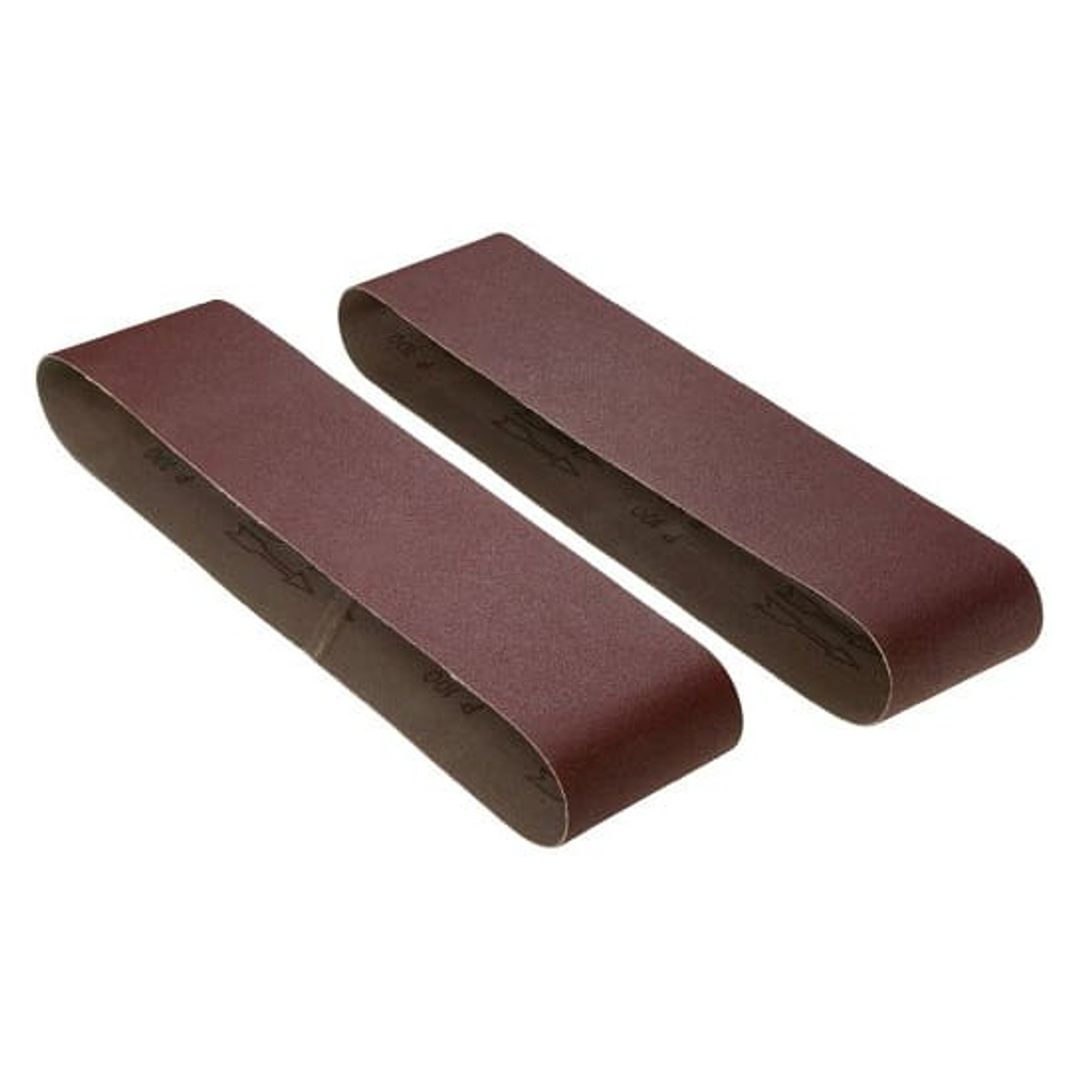 RIKON 50-4999 4" x 36" sanding belt asst (2ea 80,150,220 grit), pack of 6