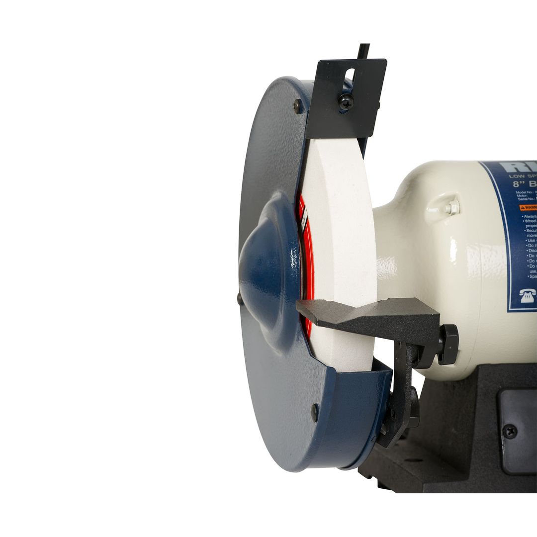 RIKON 80-805 8" 1/2 HP slow speed bench grinder 1750 RPM