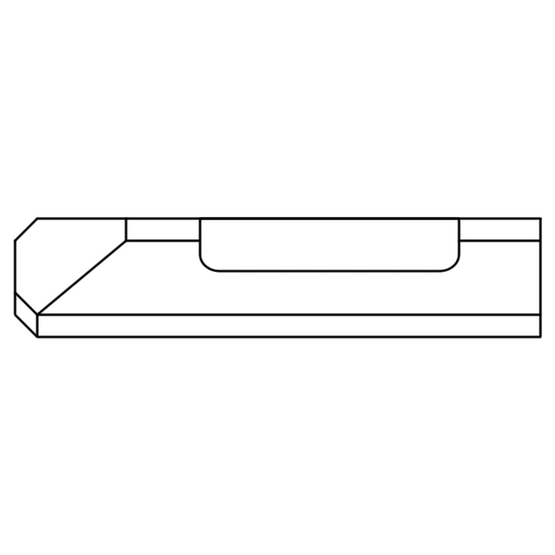 Tamco hollow gouge / spoon scaler chisel profile reference, tool steel