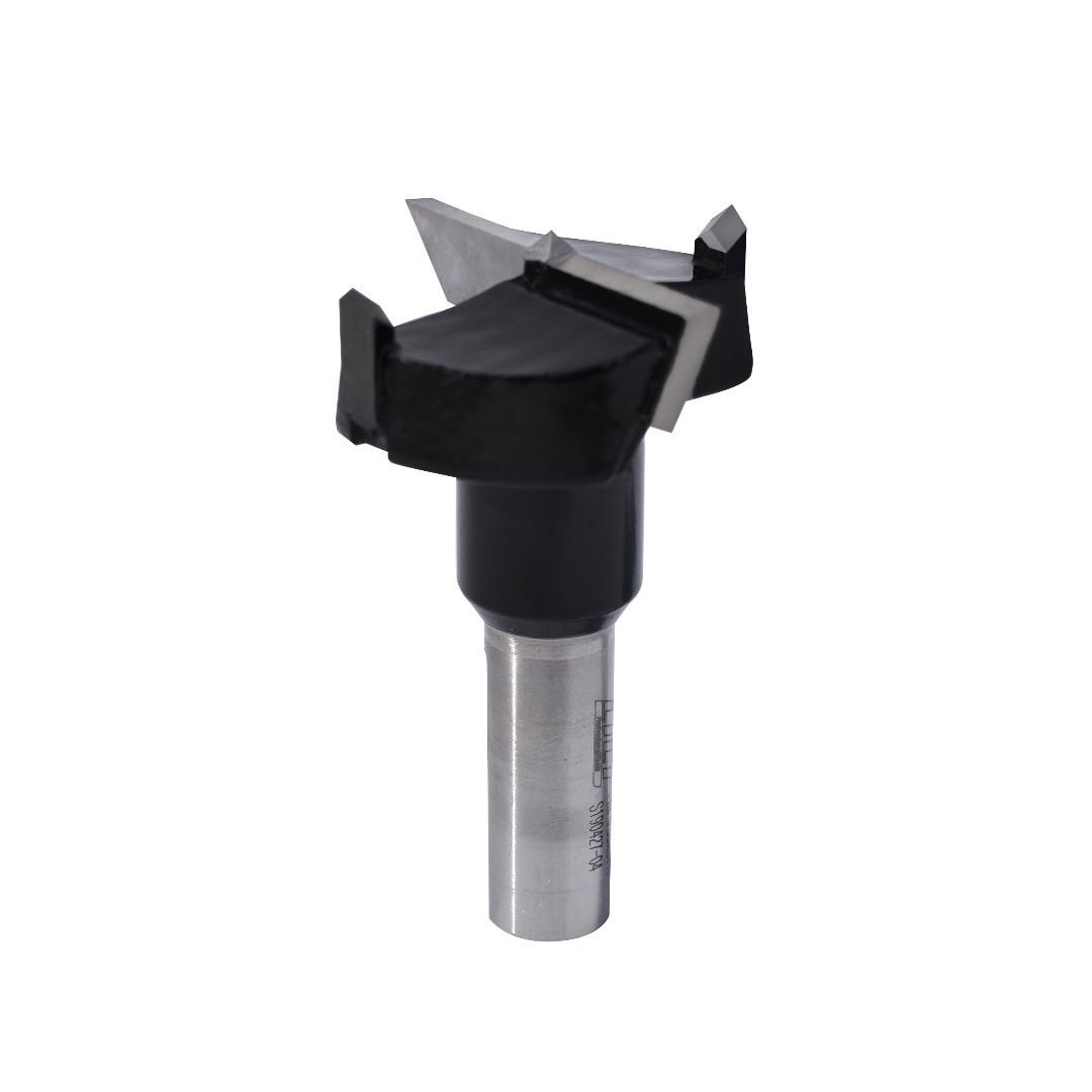 Tooltech DR 57-35 carbide-tipped brad point drill bit, 35 mm right-hand, for hinge cup boring.