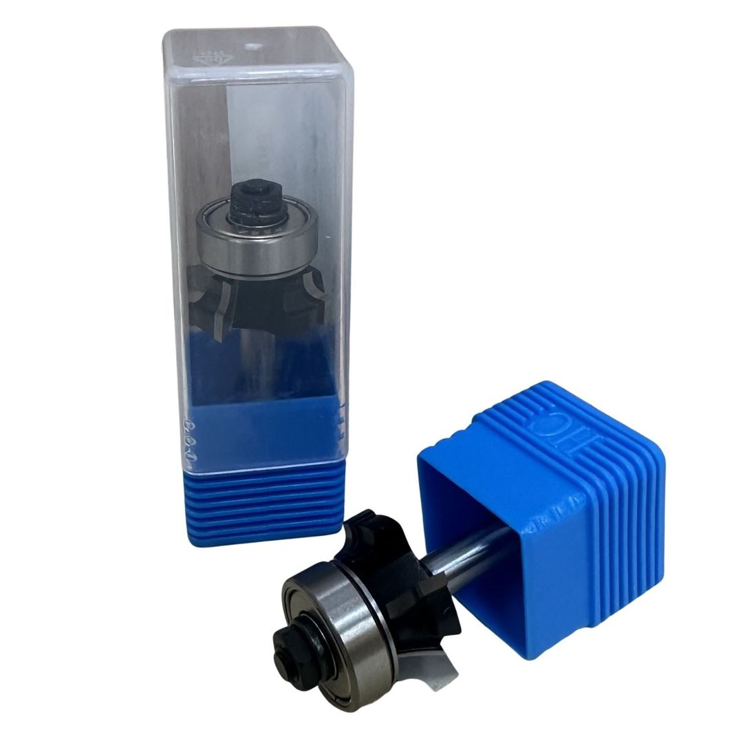 Tooltech edge banding buffing wheel and router bit set, 2 wheels and 2 R1/R3 bits included, alternate view.