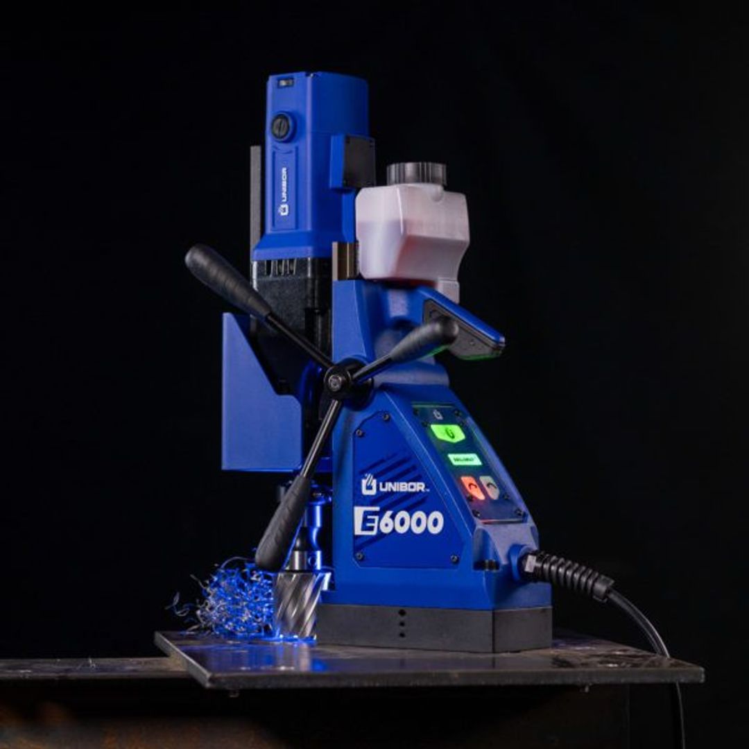 Unibor E6000 Mag Drill, E6000 in use