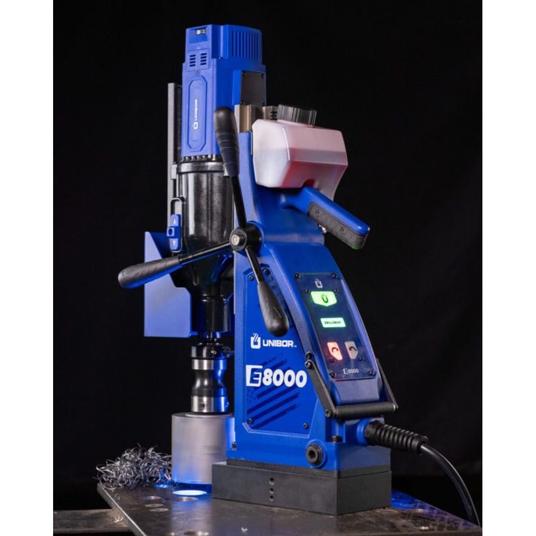Unibor E8000 Mag Drill, E8000 in use